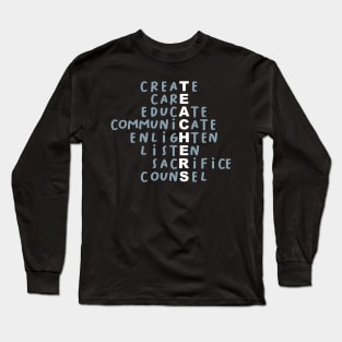 Teachers- Inspirational Motivational Qualities 2.0 Long Sleeve T-Shirt